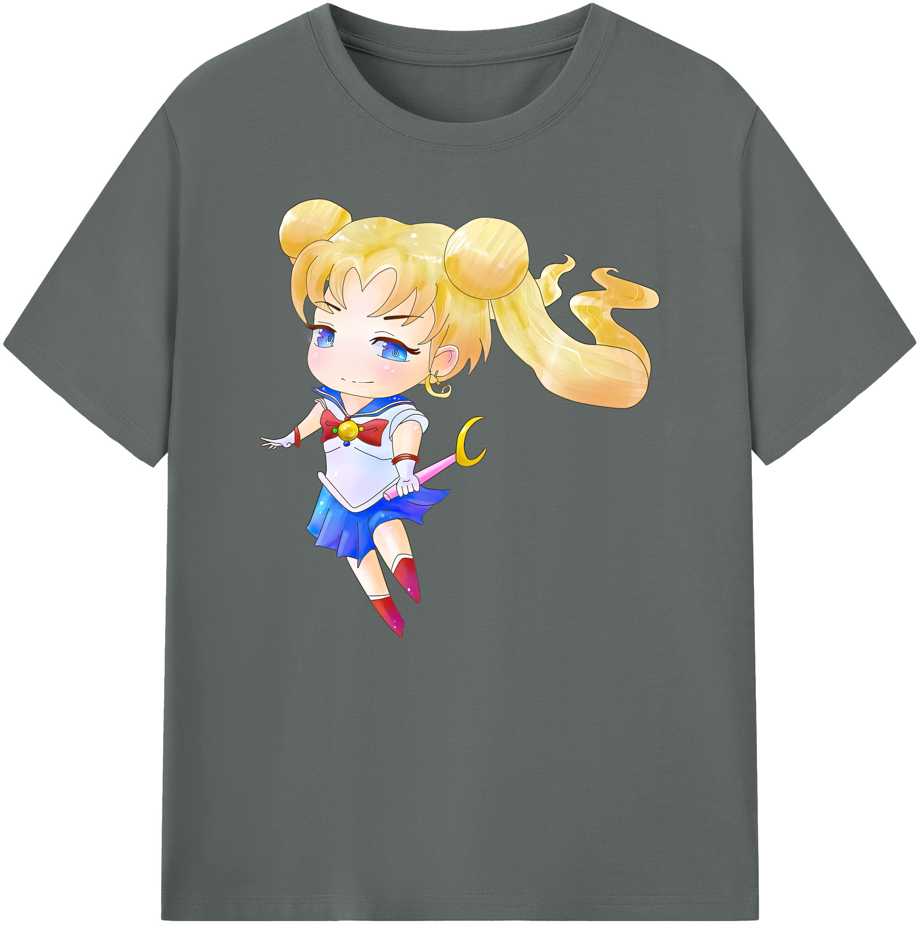 （画像用） 美少女戦士セーラームーン 愛野 美奈子 あいの みなこ Sailor Moon Aino Minako 綿100％ メンズ半袖Tシャツ｜肌触りやわらか＆通気性